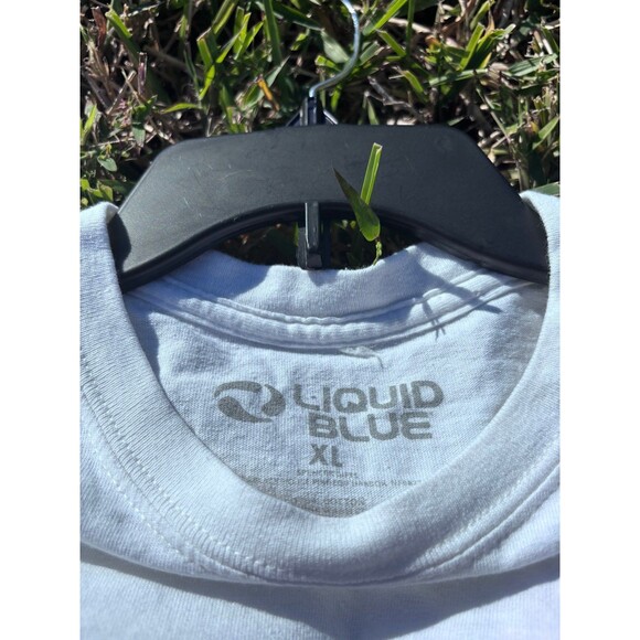 Liquid Blue Alice in Wonderland Caterpillar T-SHIRT Am I Gone Mad - Picture 2 of 3